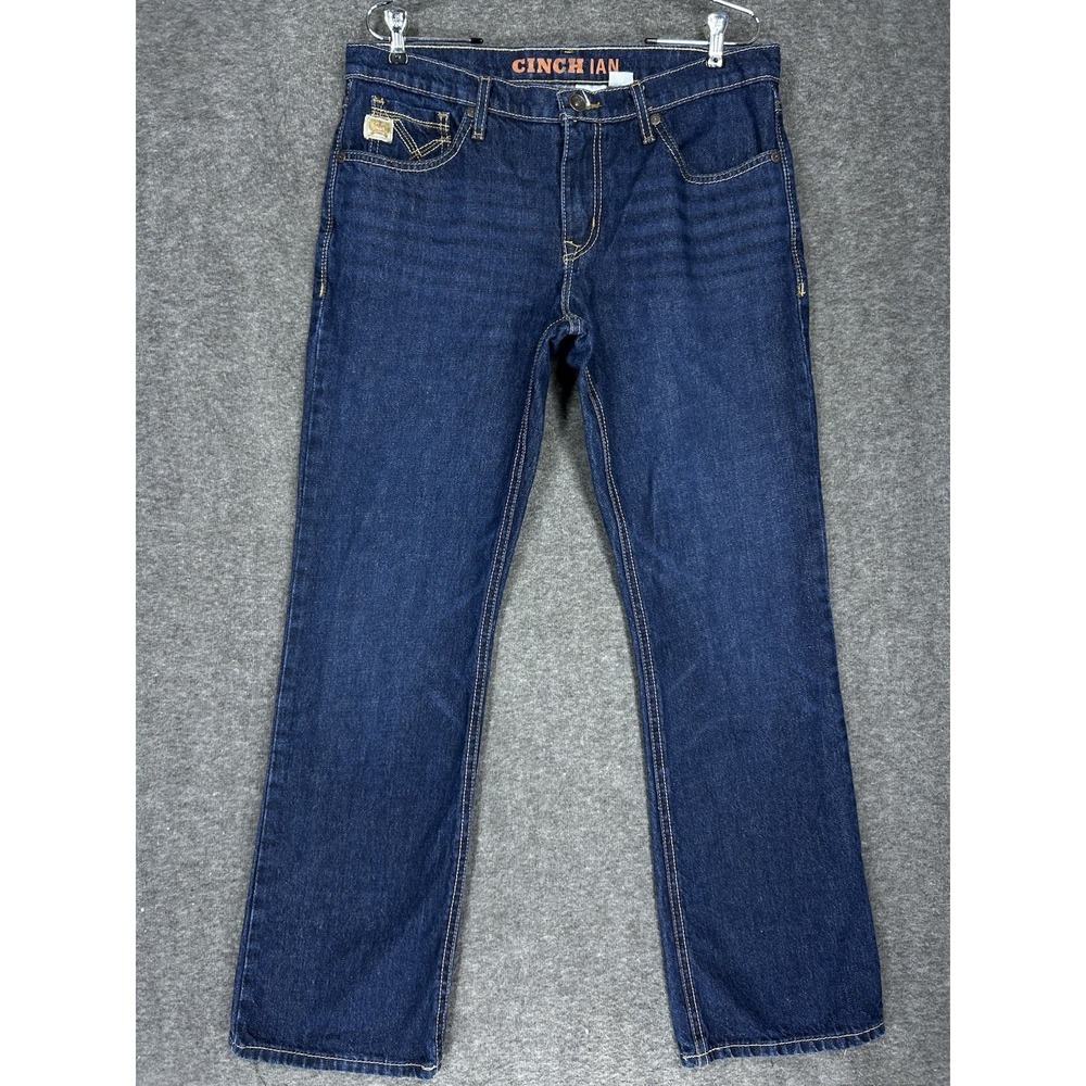 Cinch Ian Jeans Mens 33x32 (fits 34x32) Slim Bootcut Western Cowboy Rodeo